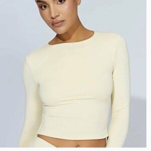 NWT Meshki Caroline Long Sleeve Rib Crop Large